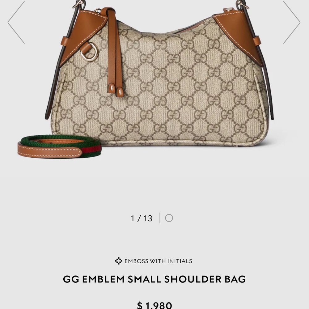 GG Emblem Small Shoulder Bag